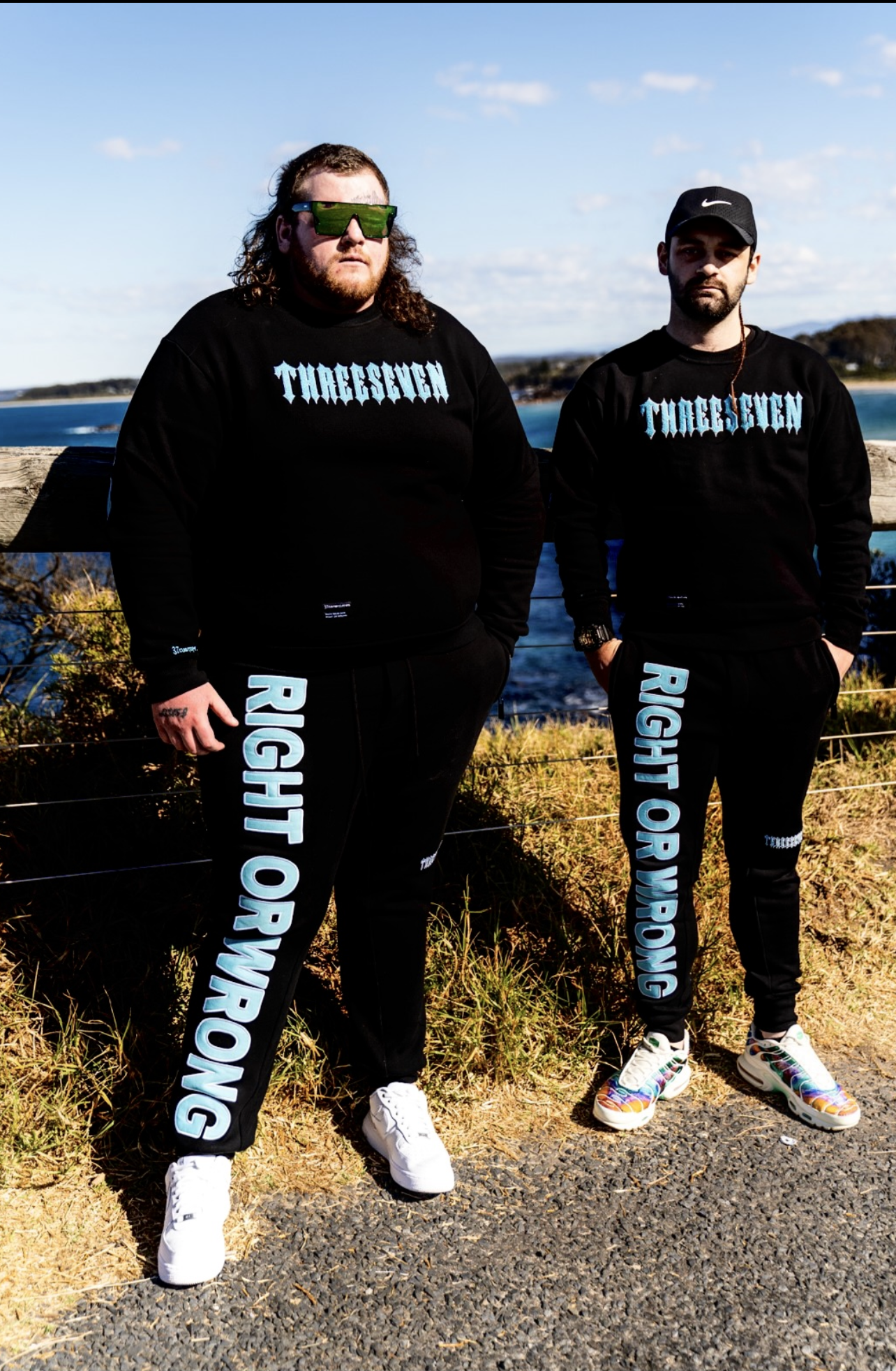 Tracksuit Pants - Right Or Wrong - Black/Teal