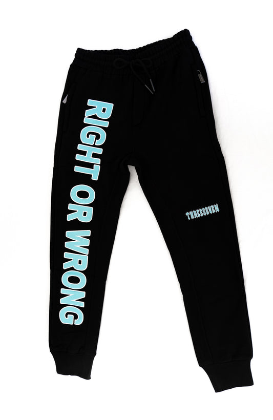 Tracksuit Pants - Right Or Wrong - Black/Teal